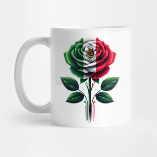 Mexico Flag Rose Mexican Independence Day Women Girls Kids Mug